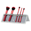 Moda 6PC Perfect Mineral Travel Sized Makeup Brush Kit, Red