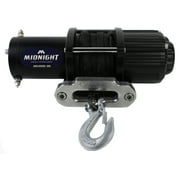 MotoAlliance VIPER Midnight 4500lb ATV/UTV Winch Kit with 50 feet BLACK Synthetic Rope
