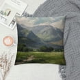 thumbnail image 2 of Orinice Mountain Range Grassy Field Landscape Graphic Decorative Pillow Cover 1PC 22x22in, 2 of 5