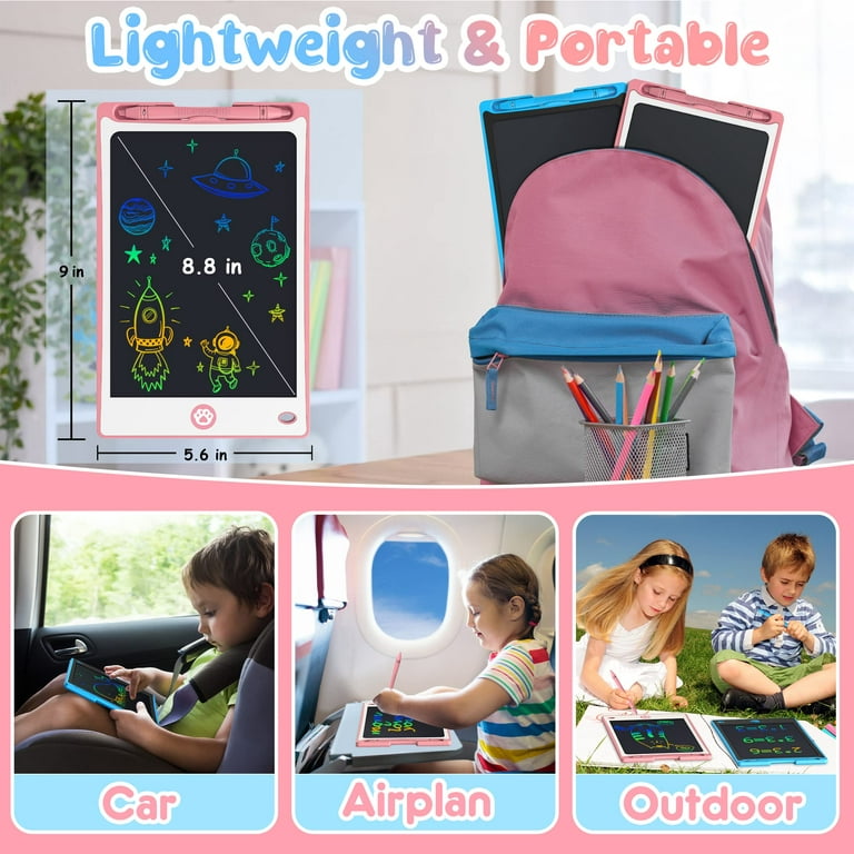 LCD Writing Tablet for Kids, 2Pck Drawing Tablets Toddler Toys Doodle Board  12 inch Writing Pad Drawing Tablet, Boys Girls Gift Trip Travel Essentials  Learning Games 3-5 6-8 9-12 Year Old, Blue+Pink - Yahoo Shopping