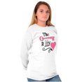 thumbnail image 4 of The Key To My Heart Valentines Day Women's Long Sleeve T Shirt Brisco Brands S, 4 of 6