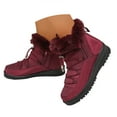 thumbnail image 3 of CAICJ98 Women Snow Boots Mid Calf Warm Lining Boots Waterproof Outdoor Shoes Non-Slip Women's Winter Boots (Wine,Size 9), 3 of 9