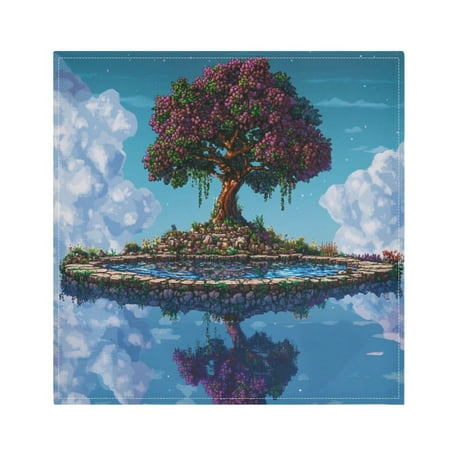 

WOBOGO Terraria Style Tree Cloth Napkins 1 Piece Soft Elegant Touch Durable Absorbent Quick Drying for Elegant Dining