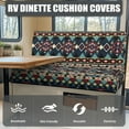 thumbnail image 4 of FOR U DESIGNS Geometric Print 2 Pcs RV Dinette Cushion Covers Non-Slip Sofa Furniture Protector Comfortable 2 Seat Sofa Chair Cover Slipover for Travel Trailer Couch, 4 of 7