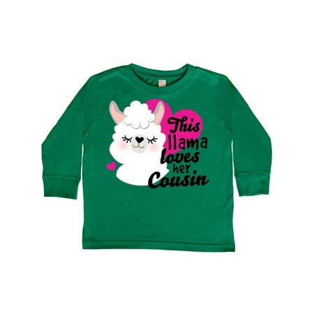 Valentines Day This Llama Loves Her Cousin Toddler Long Sleeve