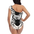 thumbnail image 5 of Honeii Spiders On The Web 1 for women's one-piece swimsuit featuring a chic one-shoulder design experience elegance and style in the water-X-Large, 5 of 6
