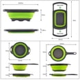 thumbnail image 2 of Juego plegable – Juego de 3 piezas con colador redondo plegable sobre el fregadero – Juego de colador de silicona de grado alimenticio, 2 of 5