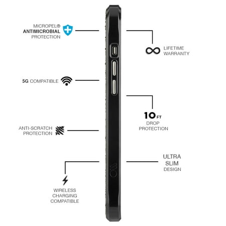 Case-Mate Apple iPhone 12 and iPhone 12 Pro Brilliance Case - Herringbone Black