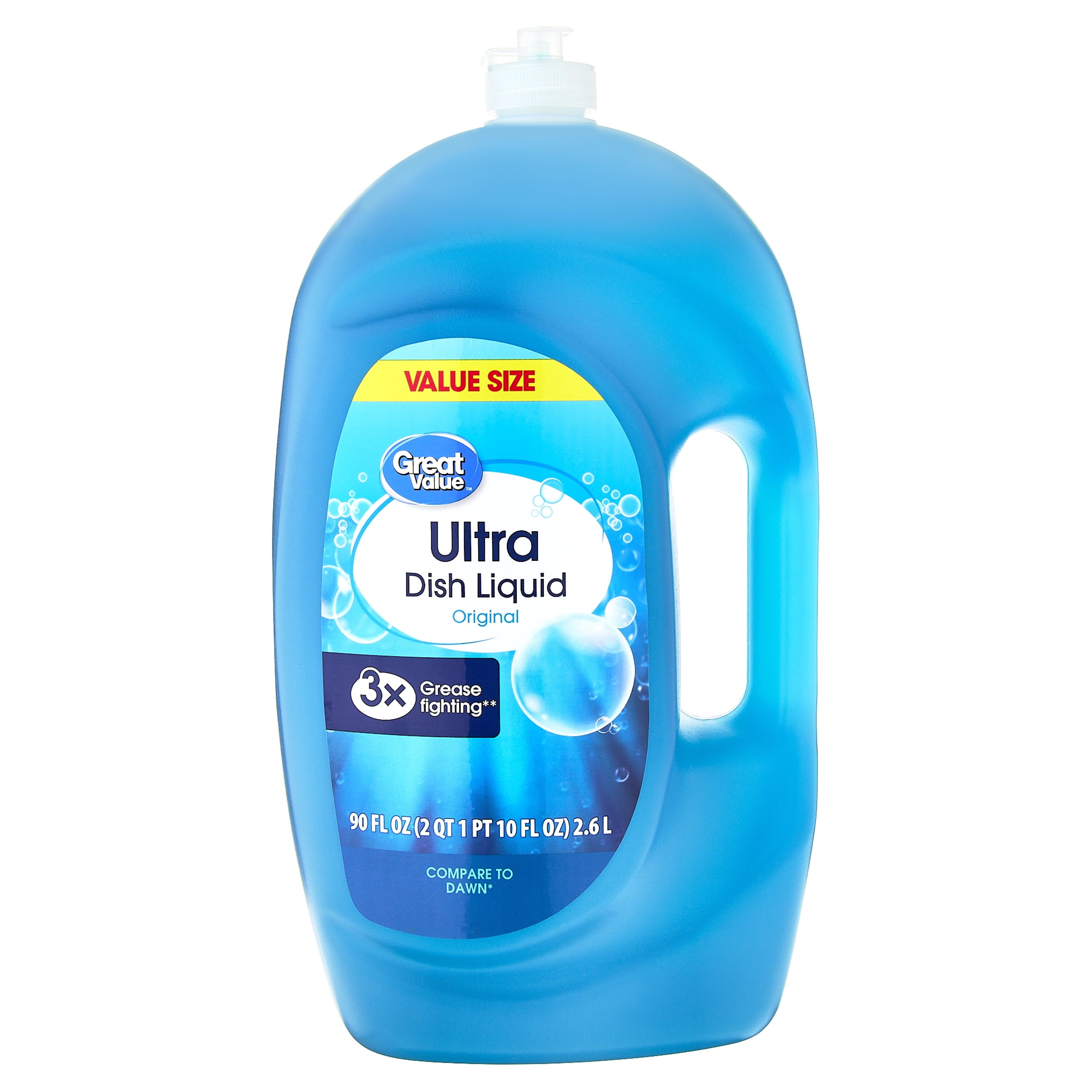 (2 pack) Great Value Ultra Original Dish Liquid, 90 fl oz