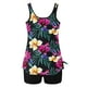 thumbnail image 5 of Trajes de baño tankini para mujer Trajes de baño de dos piezas con espalda de tiras y estampado conservador para mujer Traje de baño de dos piezas para mujer, 5 of 6