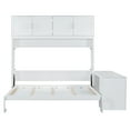thumbnail image 6 of Queen Size Wall Murphy Bed With Desk And Storage Shelves And Big Cabinets, White, 6 of 9