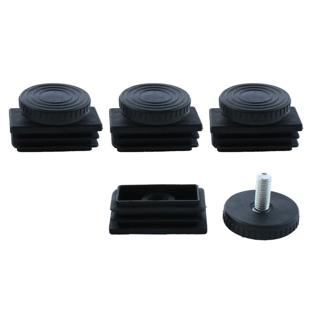 Patas de nivelación ajustables Uxcell 25 x 50 mm Inserciones para muebles, deslizadores de mesa, 4 juegos