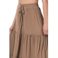 thumbnail image 4 of Women's Plus Size Tiered Ruffle Raw Hem Maxi Skirt, 4 of 4