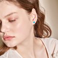 thumbnail image 4 of TANGPOET Sterling Silver Earring 925 Opal Round Female Ear Studs Birthstone Gift for Women, 4 of 7