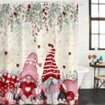 thumbnail image 2 of Valentine's Gnomes Shower Curtain, Waterproof Shower Curtains for Bathroom, Weeping Eucalyptus Pink Red Love Heart Rustic Washable Bathtub Curtain Set Bath Decor with 12 Hooks Extra Long 72"x96", 2 of 8