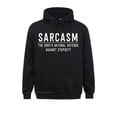 thumbnail image 2 of Sarcasmo La defensa natural del cuerpo contra la estupidez Sudaderas geniales para hombres Sudaderas con capucha de otoño Ropa de diseño Manga larga Rife, 2 of 4