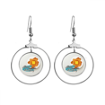 thumbnail image 1 of La tostada francesa de Hong Kong, China Los pendientes cuelgan del aro de la joyería del círculo de la gota Unbranded M, 1 of 3
