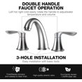 thumbnail image 6 of Accreate 8 Inch Bathroom Faucets for Sink 3 Hole with Pop up Drain and cUPC Lead-Free Hose, 6 of 7