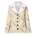 thumbnail image 5 of Winter Warm Plus Size Caots for Womens Zip Up Fashion Plaid Printed Fashionable Long Sleeved Pocket Composite Plush Button Coat, 5 of 5