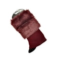thumbnail image 2 of Qarigey 1 par de calentadores de piernas de piel, accesorio de ropa, funda de calcetín para niñas, al aire libre Medias Vino rojo, 2 of 6