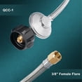 thumbnail image 2 of 15FT Braided Propane Hose Regulator, Fit for Gas Grill, Propane Fire Pit, Propane Stove and More, Low Pressure, 3/8" Female Flare, 2 of 6