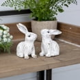 thumbnail image 2 of Melrose Adorable Small Bunny Figurines - 3.75" - White and Brown - Set of 6, 2 of 3