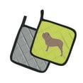 thumbnail image 2 of Neapolitan Mastiff Checkerboard Green Pair of Pot Holders, 2 of 3