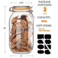 thumbnail image 2 of Frascos Mason Anwoi de boca ancha 1,9 L, paquete de 3, frasco de vidrio con tapas, 2 of 7