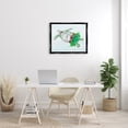thumbnail image 2 of Stupell Hula Turtle Funny Tortoise Landscape Painting Black Floater Framed Art Print Wall Art, 2 of 6