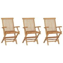 vidaXL 2/3x Solid Teak Wood Folding Chairs Garden Outdoor Wooden Furniture