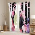 thumbnail image 3 of Homewish Black Pink Dress Black Out Curtains for Girl, Modern Fashion Artwork Curtains Pack of 2 (42x63 Each), Chic Stripes Lines Bedroom Curtains, Living Room Curtains Decor, 3 of 6