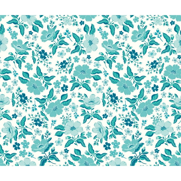The Pioneer Woman Evie Peel & Stick Wallpaper, Teal, 18" x 18.86'