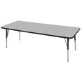 thumbnail image 1 of ECR4Kids 30in x 72in Rectangle Everyday T-Mold Adjustable Activity Table Grey/Black - Standard Swivel, 1 of 2