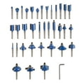 thumbnail image 5 of 35-Piece Router Bits Set - Woodworking Tools for Wood Routers with Allen Wrench and Aluminum Carrying Case with Labeled Organization by Stalwart, 5 of 7
