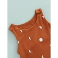 thumbnail image 5 of Franhais Infant Summer Jumpsuit, Toddler Casual Sleeveless Sun  Moon Print Round Neck Romper, 5 of 8