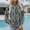 thumbnail image 2 of Moda mujer manga larga impresa damas o-cuello blusa tops camisetas sudadera Pompotops gfhjh18786, 2 of 4