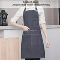 thumbnail image 4 of Canvas Work Apron With Front Pocket Adjustable Extra Long Straps, Chef Cotton Aprons for Men Women with Large Pockets, 4 of 7
