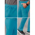 thumbnail image 4 of Adar Addition Scrubs for Men - Slim Leg Cargo Drawstring Scrub Pants - A6106 - Teal Blue - S, 4 of 8