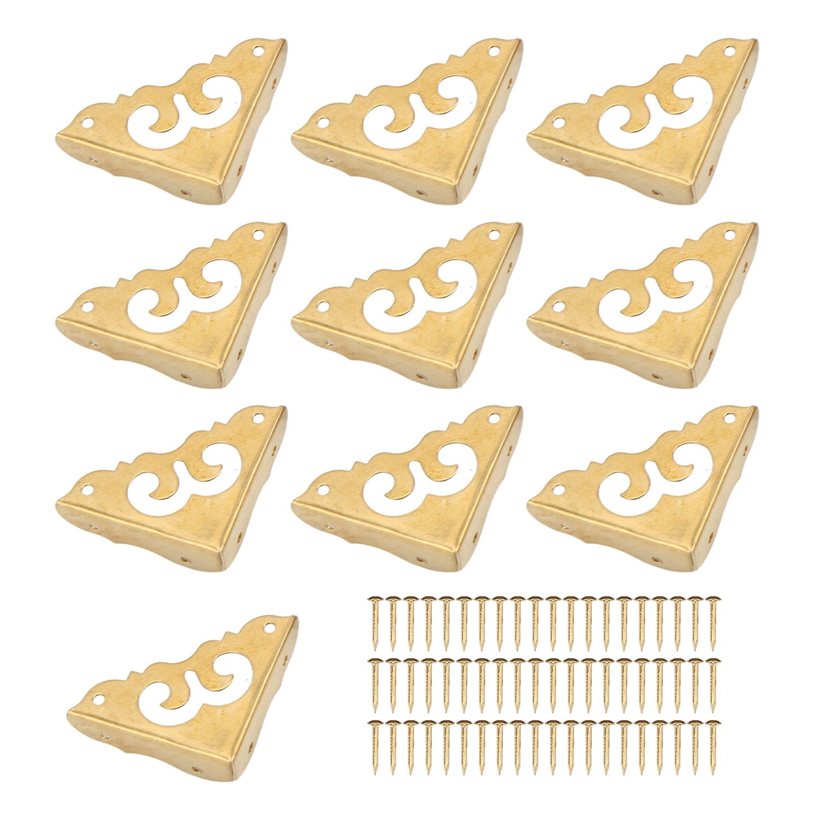 Metal Corner Protector, Elegant Style Premium Brass Wooden Box Corner