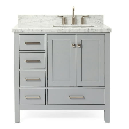 Ariel A037srcwrvo Cambridge 37" Free Standing Single Basin Vanity Set - Grey