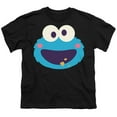 thumbnail image 2 of Sesame Street Cookie Monster Kawaii Face Kids T Shirt for Youth Boys and Girls, Black, Large, 2 of 5