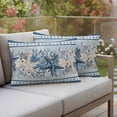 thumbnail image 3 of Outdoor Pillow Covers 20x12 Set of 2, Navy Blue Starfish Coastal Waterproof Patio Throw Pillow Covers for Couch Sofa Chair, Beach Coral Botanical Nautical Decorative Pillowcases for Throw Pillows, 3 of 9