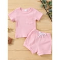 thumbnail image 2 of Coduop Infant Baby Girl Boy Short Sleeve Tops T-Shirt+Shorts Pants Outfits Set, 2 of 9
