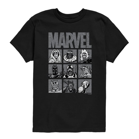 Marvel - Marvel Villain Grid - Youth Boys Short Sleeve Graphic T-Shirt
