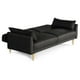 thumbnail image 5 of Sofá Cama Makora Anicka con Memory Foam Color Negro Lino Respaldo Reclinable de 3 Posiciones, 5 of 8