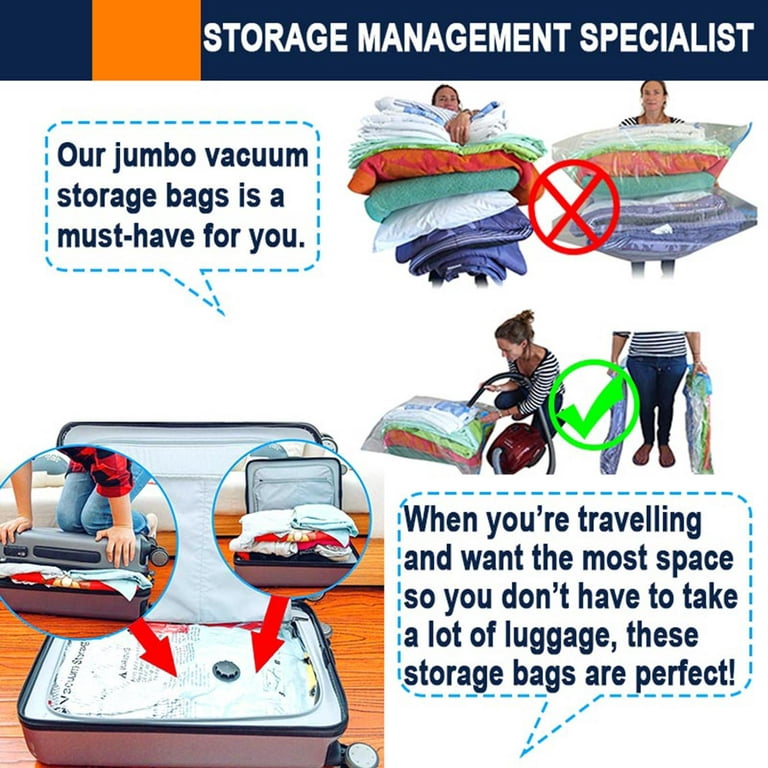 Premium Space Saving Vacuum Storage Bags - 4 pack - HealthyLine®