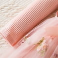 thumbnail image 6 of Odeerbi Toddler Girls Floral Embroidered Tulle Dress Long Sleeve Rib Knit Dress Cute Party Princess Dresses Spring Fall Ruffled Lace Mesh Bow Dress Toddler Girls Clothes, 6 of 9