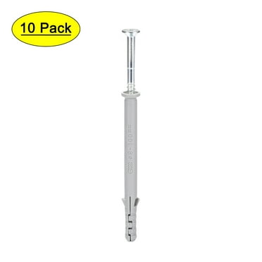 8 x 100mm Expansion Pipe with Screws Plastic Gray 10 Pack