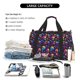 thumbnail image 5 of Easygdp mushroom rainbow color Skull Bolsa de Gimnasio, Bolsa de Viaje Duffel, Bolsa de Fin de Semana con Compartimentos, Bolsa de Mano para Noche, 5 of 7
