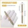 thumbnail image 2 of Uxcell 20 Pcs Double Ended Screws, M8 x 100 mm Carbon Steel Hanger Bolts, Self-Tapping Wood Dowel Screws for Wood Joint Furniture, Color Zinc, 2 of 6